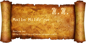 Malle Miléna névjegykártya